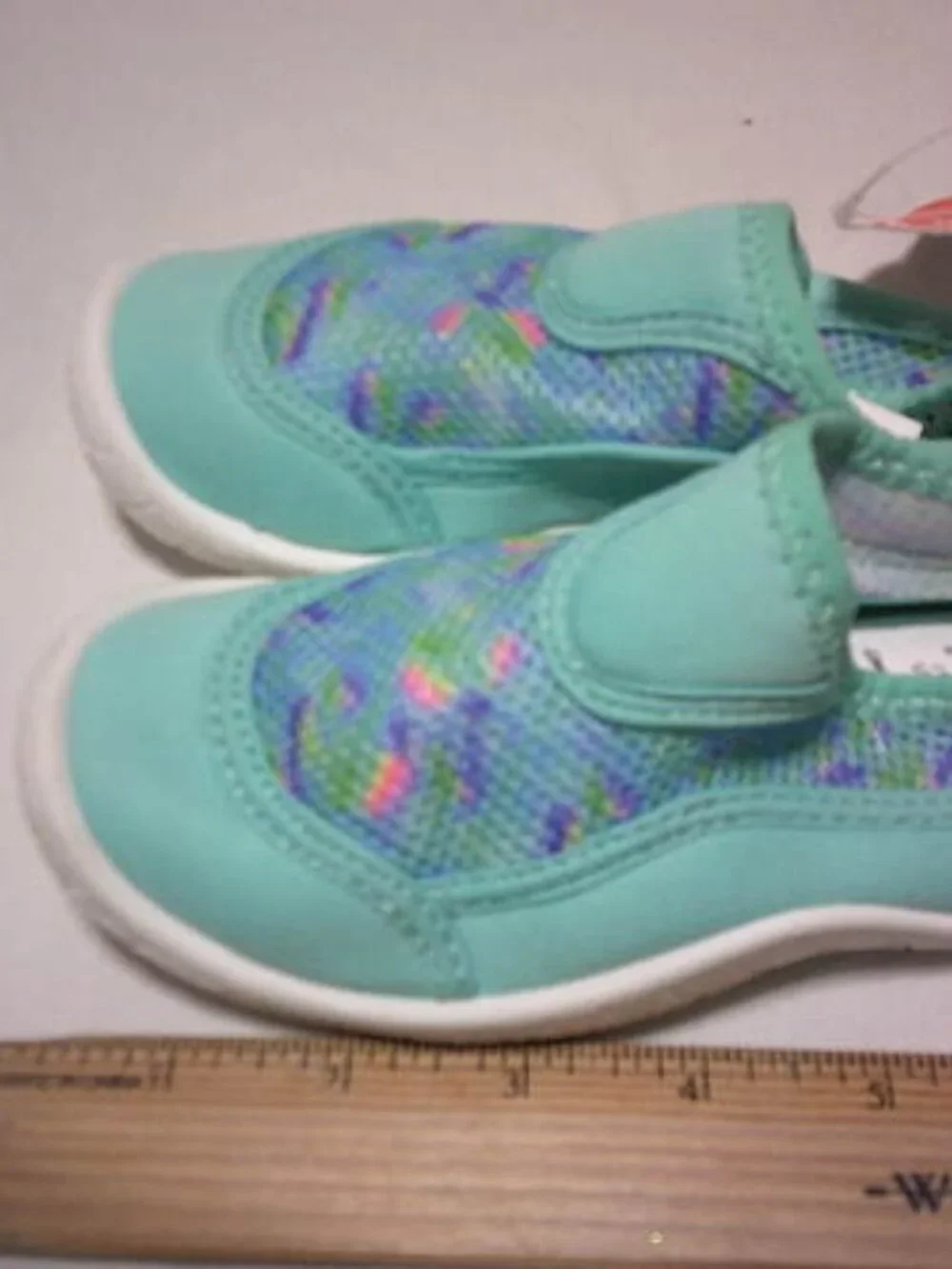 NEW GIRLS WONDER NATION SIZE 9-10 WATER POOL BEACH SHOES BLUE OMBRE SLIPONS 🏊‍♀